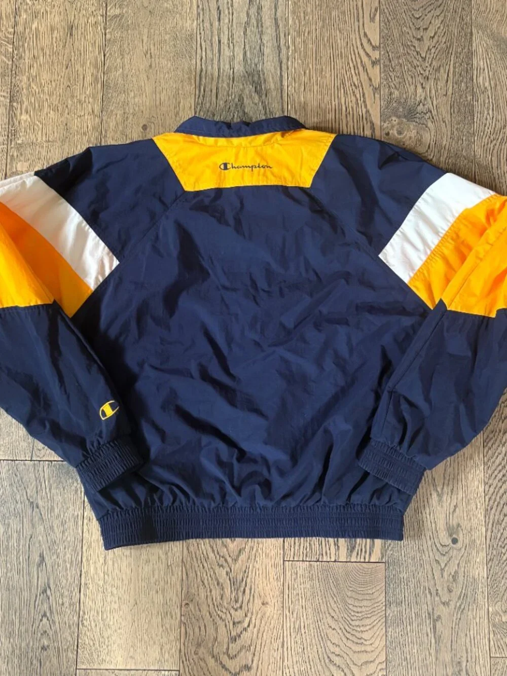Vintage Champion UCLA Bruins Zip Up Jacket Men's Medium Blue Gold Windbreaker